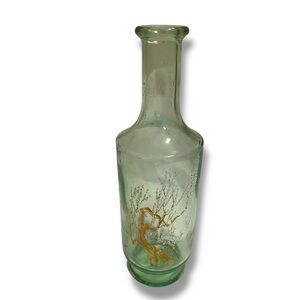 Vintage Old Fitzgerald Tree of Life Glass Decanter Without Lid